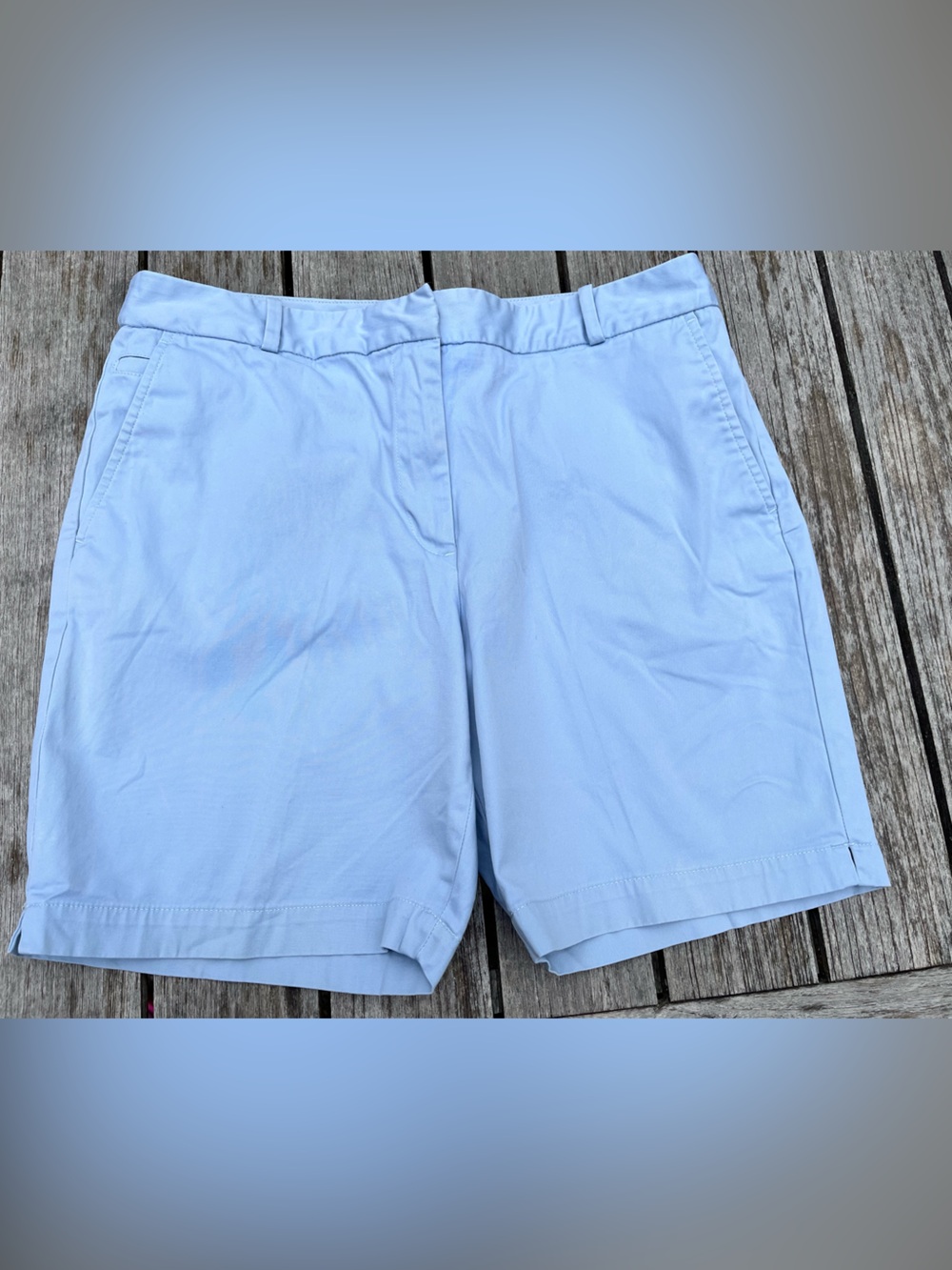 TALBOTS. SIZE 6 POWDER BLUE COTTON SHORTS